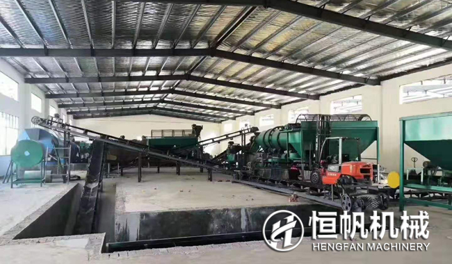 糞便有機(jī)肥肥料廠區(qū)建設(shè)與有機(jī)肥設(shè)備購(gòu)買投資與收益(圖1) 有機(jī)肥生產(chǎn)線示意圖